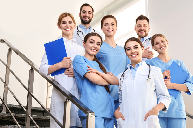 Dr. Bhanwath providing patient care